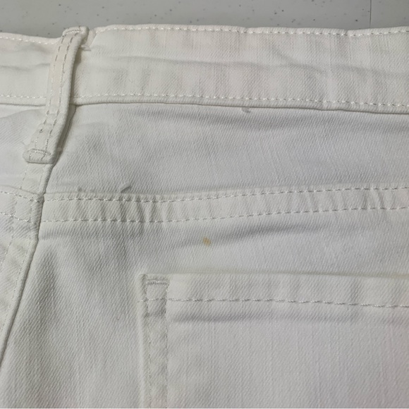 Lucky Brand White Ava Skinny Mid rise Denim Ankle Raw Hem Jeans-Size 12/31 - Picture 14 of 15